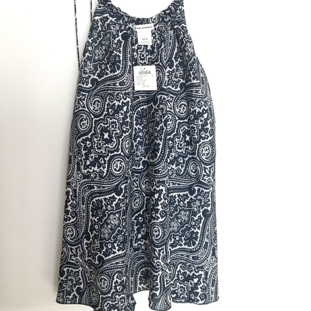 NWT Club Monaco Silk Top Beach Coverup XS